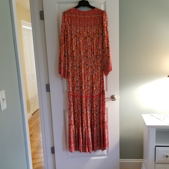 Tulle & Batiste Jamawar Gown Scarlet Red - Picture 3 of 8